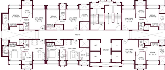 Floor Plan of Hiranandani Solitaire in Hiranandani Estate, Thane - Image 78467