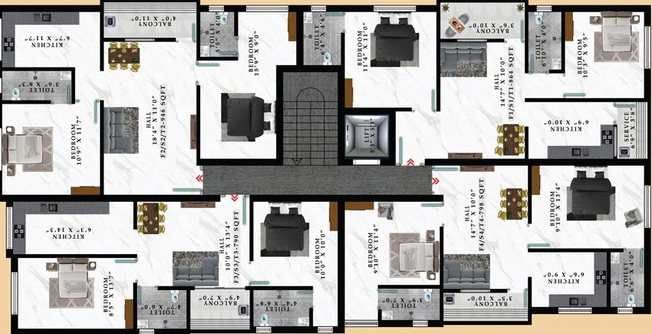 Floor Plan of Avittam Thirumangai Alwar in Chromepet, Chennai - Image 120653