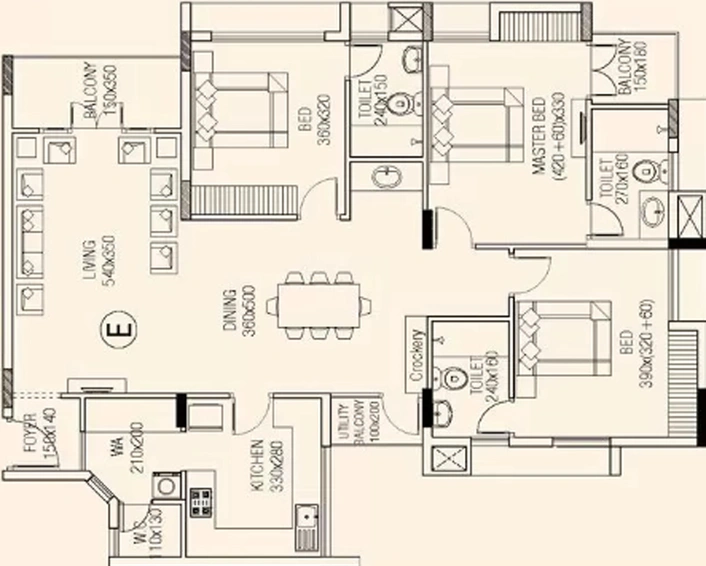3 BHK Flat in Asset Le Grande in Jawahar Nagar, Kochi - Image 542223