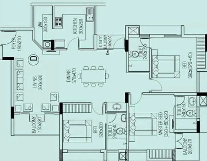 3 BHK Flat in Asset Le Grande in Jawahar Nagar, Kochi - Image 542222