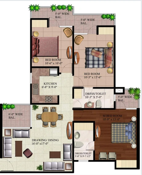 3 BHK Flat in AR Reflections in Raj Nagar Extension, Ghaziabad - Image 545037