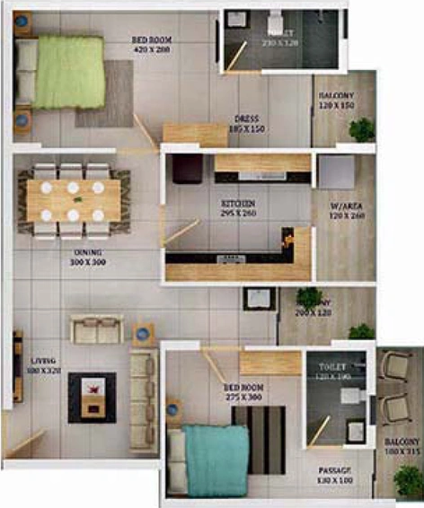 2 BHK Flat in Dream Flower Magnum Opus in Elamakkara, Kochi - Image 542210