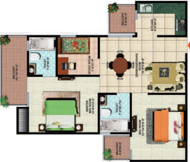 5 BHK Flat in DBF Dev Heights in NH 24, Ghaziabad - Image 545010