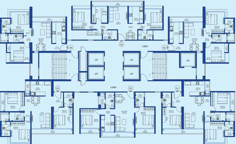 Floor Plan of Godrej Exquisite in Ghodbunder Road, Thane - Image 122127
