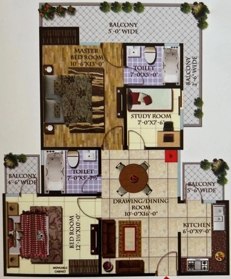 5 BHK Flat in Andromida Planet One in Bhopura, Ghaziabad - Image 544927