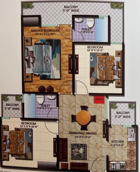 3 BHK Flat in Andromida Planet One in Bhopura, Ghaziabad - Image 544928