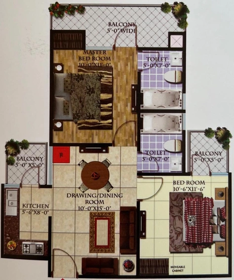2 BHK Flat in Andromida Planet One in Bhopura, Ghaziabad - Image 544926