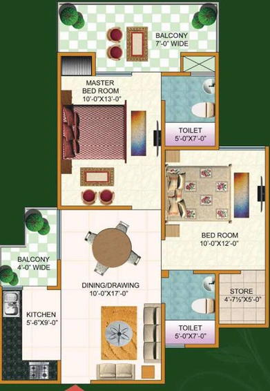 2 BHK Flat in Krishna Aprameya Enclave in Raj Nagar Extension, Ghaziabad - Image 544896