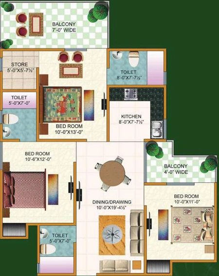 3 BHK Flat in Krishna Aprameya Enclave in Raj Nagar Extension, Ghaziabad - Image 544898