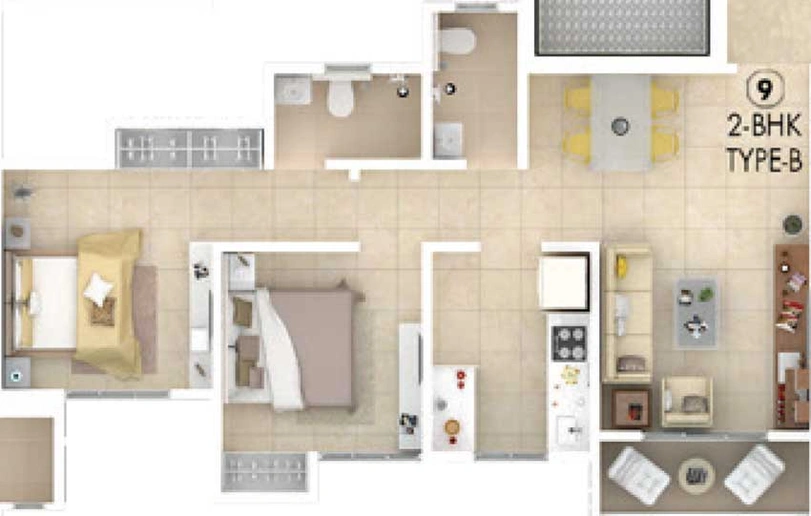 2 BHK Flat in DSS Mahavir Kalpavruksha in Kasarvadavali, Thane - Image 437905