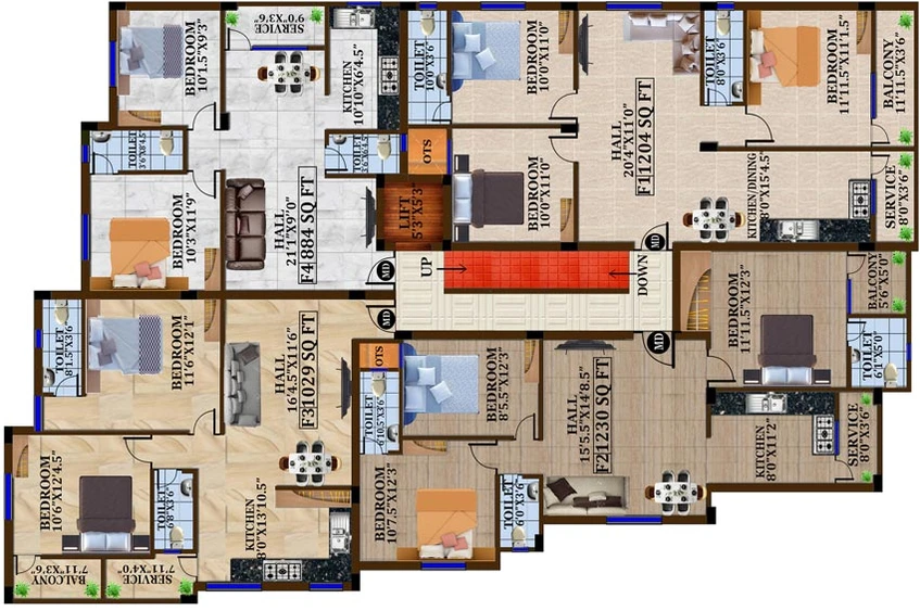 Floor Plan of Avittam Lakshmi Narayana in Chromepet, Chennai - Image 61785