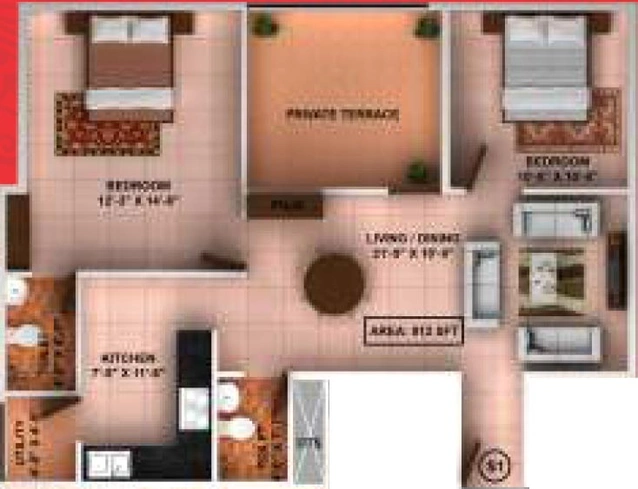 2 BHK Flat in Amaaya Advika in Madambakkam, Chennai - Image 542005