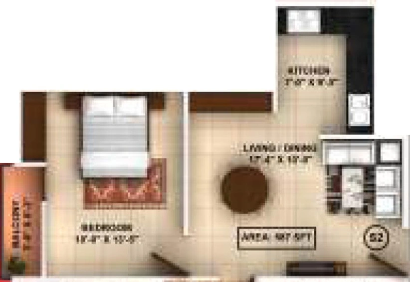 1 BHK Flat in Amaaya Advika in Madambakkam, Chennai - Image 542001