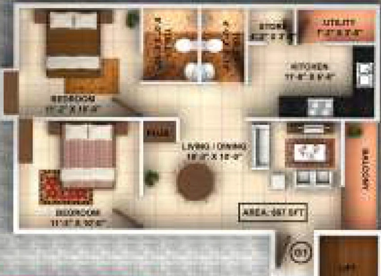2 BHK Flat in Amaaya Advika in Madambakkam, Chennai - Image 542004