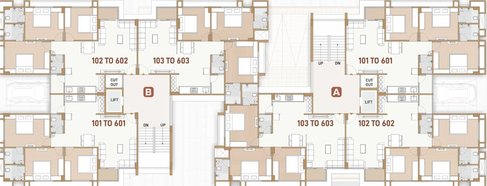 Floor Plan of Shreeji Al Hayat in Vavol, Gandhinagar - Image 63880