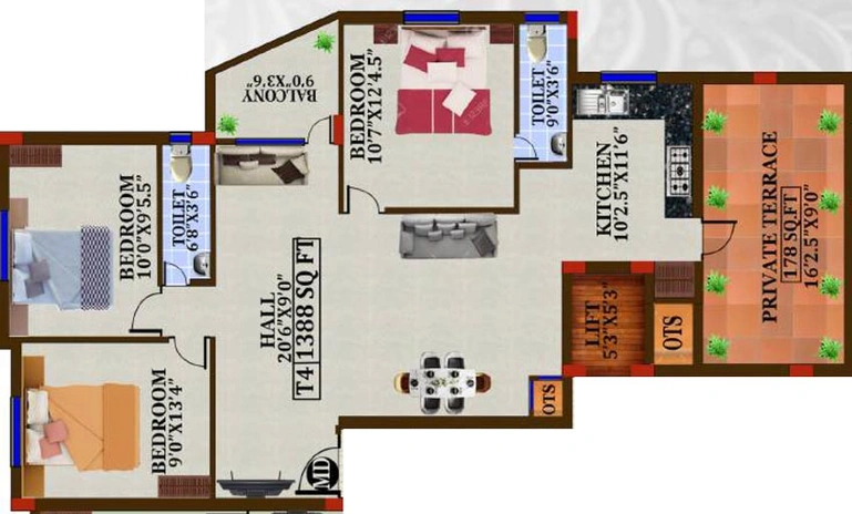 3 BHK Flat in Avittam Bhishmar in Chromepet, Chennai - Image 543408
