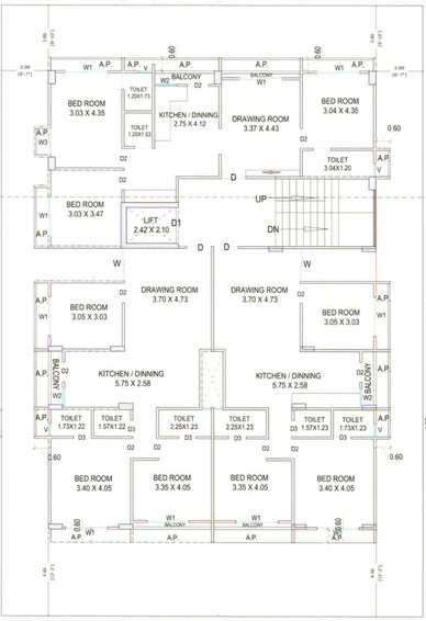 Floor Plan of Greenwood 2 in Pethapur, Gandhinagar - Image 65323