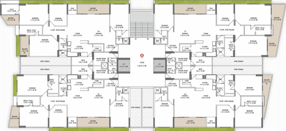 Floor Plan of Ganesha Safal Bliss in Koba, Gandhinagar - Image 65159