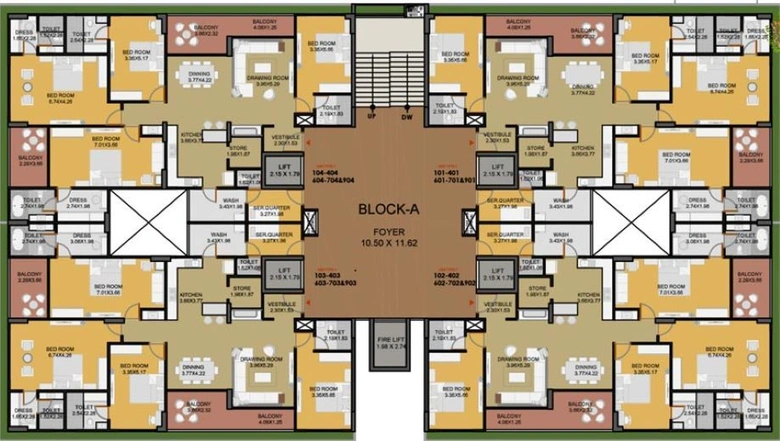 Floor Plan of MK The Palladia in Sargasan, Gandhinagar - Image 64378