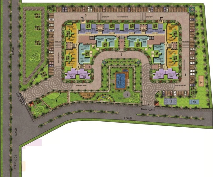 Master Plan of AVJ Amba Homes in Indirapuram, Ghaziabad - Image 62320