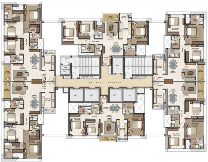 Floor Plan of Runwal Zenith in Balkum Naka, Thane - Image 122147