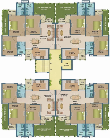 Floor Plan of Sare Ebony Greens in Lal Kuan, Ghaziabad - Image 62508