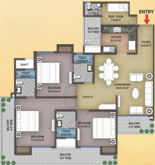3 BHK Flat in Victory Gold 24 in NH 24, Ghaziabad - Image 545873