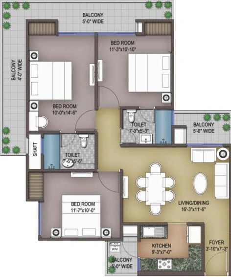 3 BHK Flat in Victory Gold 24 in NH 24, Ghaziabad - Image 545872