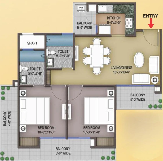 2 BHK Flat in Victory Gold 24 in NH 24, Ghaziabad - Image 545870