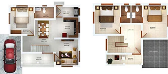3 BHK House/Villa in Tulsi Greenfield Villas in Kakkanad, Kochi - Image 543755