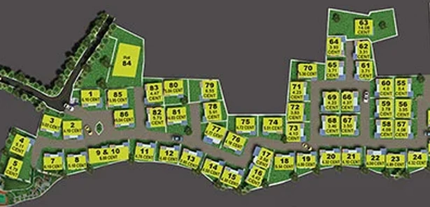 Master Plan of Tulsi Greenfield Villas in Kakkanad, Kochi - Image 62108
