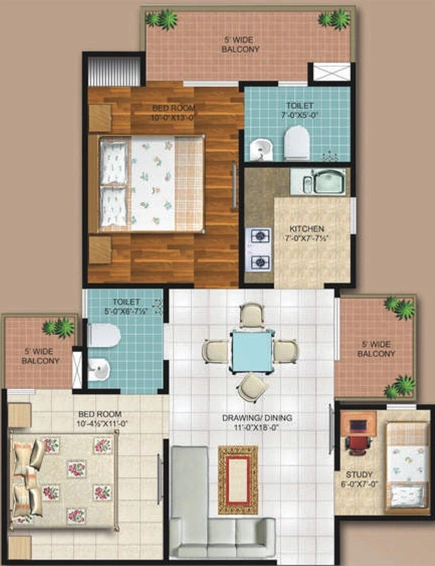 2 BHK Flat in Magnum Oasis Green in Vasundhara, Ghaziabad - Image 665522