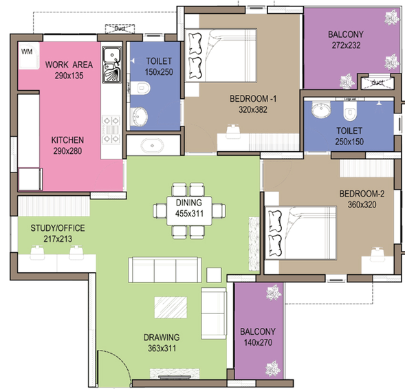 2 BHK Flat in Veegaland Kings Fort in Vyttila, Kochi - Image 544258