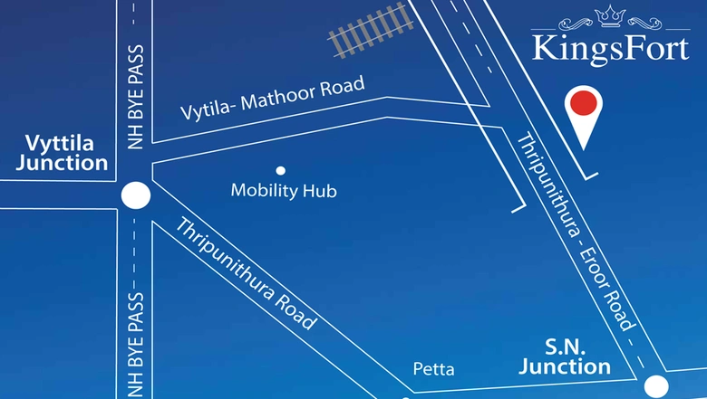 Location of Veegaland Kings Fort in Vyttila, Kochi - Image 62216