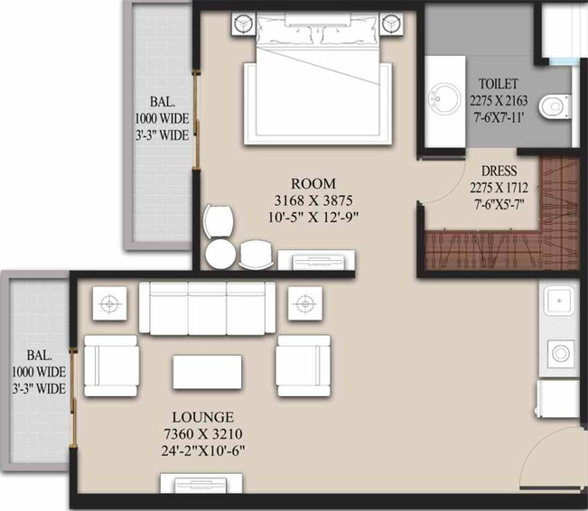 1 BHK Flat in Mangal Heights in Raj Nagar Extension, Ghaziabad - Image 545829