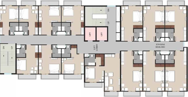 Floor Plan of Mangal Heights in Raj Nagar Extension, Ghaziabad - Image 62494