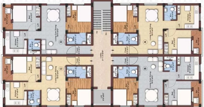 Floor Plan of RC First Pride in Ambattur, Chennai - Image 61988