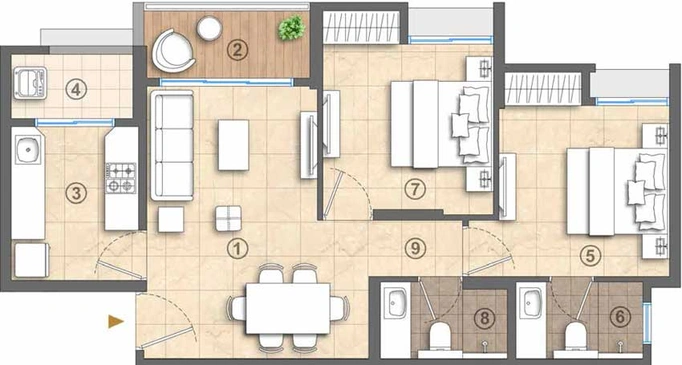 2 BHK Flat in Lodha Casa Supremo in Mira Road East, Thane - Image 438236