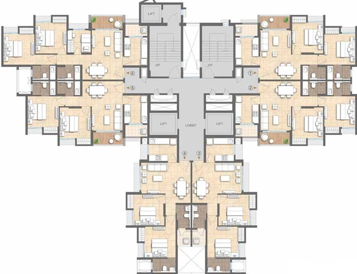 Floor Plan of Lodha Casa Supremo in Mira Road East, Thane - Image 19433