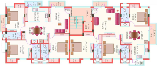 Floor Plan of SAS Suria in CIT Nagar, Chennai - Image 62027