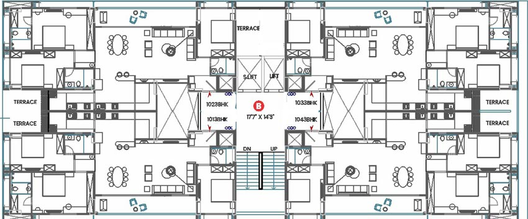 Floor Plan of Abhishek Shreedhar Shrine in Koba, Gandhinagar - Image 64843