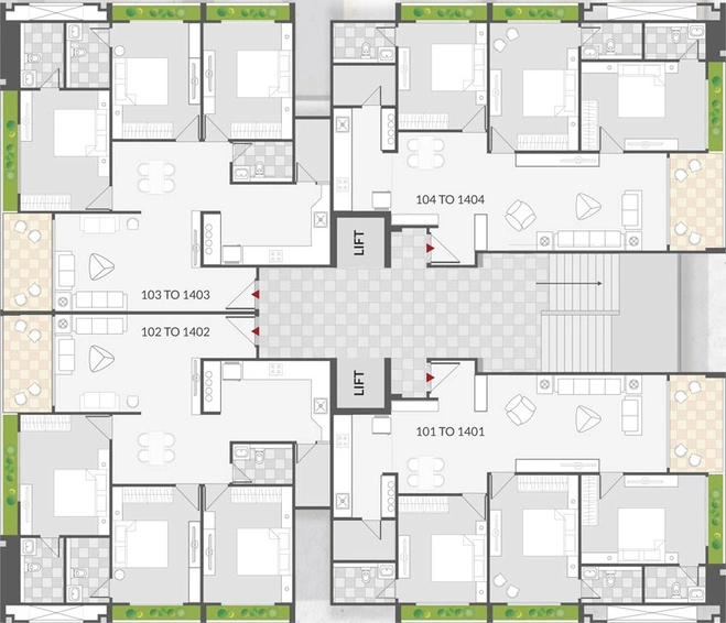 Floor Plan of Shivaay The Spenta Serenity in Vavol, Gandhinagar - Image 63912