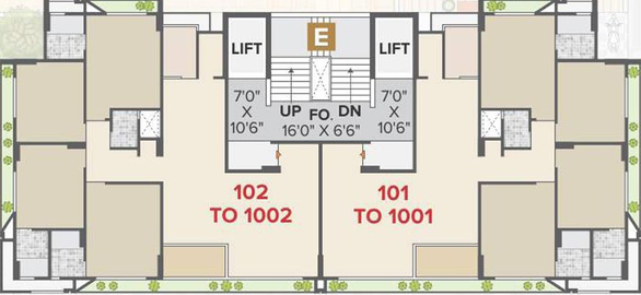 Floor Plan of Trilok Opera in Sargasan, Gandhinagar - Image 64329