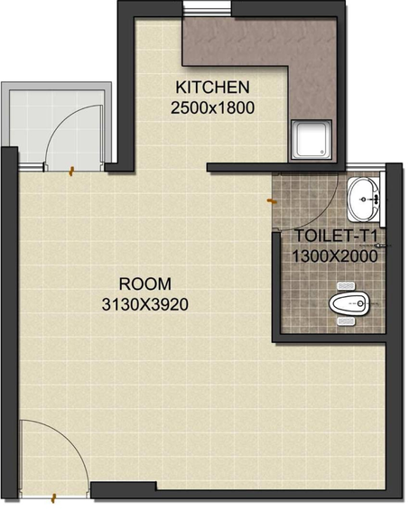 1 RK Flat in Aditya Vrinda Homes 2 in NH 24, Ghaziabad - Image 544677