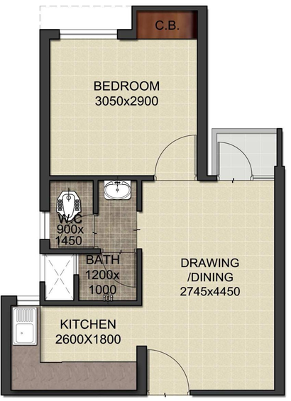 1 BHK Flat in Aditya Vrinda Homes 2 in NH 24, Ghaziabad - Image 544678