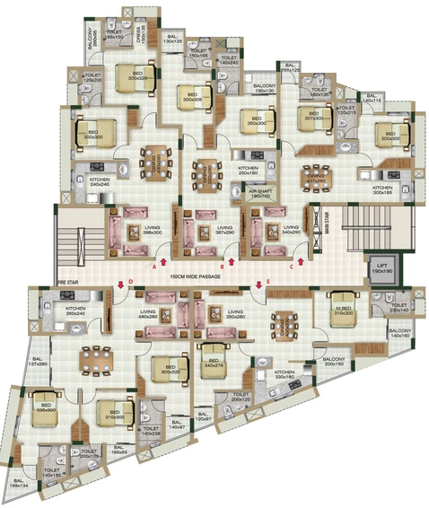 Floor Plan of Asian NJP in Thrippunithura, Kochi - Image 62137