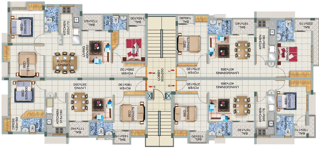 Floor Plan of Asian North Star in Kaloor, Kochi - Image 62143