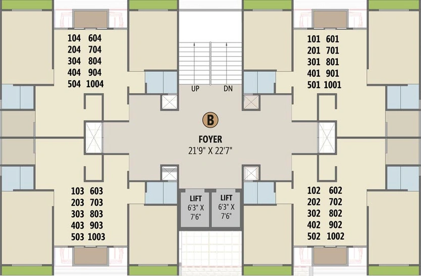 Floor Plan of Devasya Gold in Koba, Gandhinagar - Image 64853
