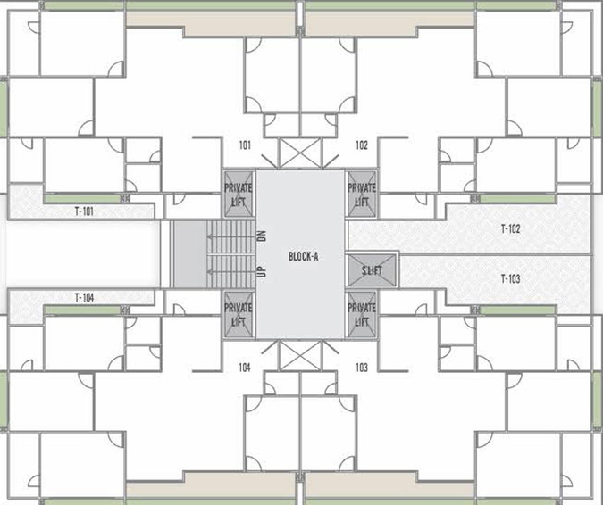 Floor Plan of Shreenath Aam Baag in Koba, Gandhinagar - Image 64873