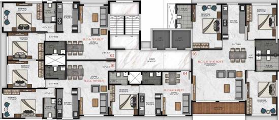 Floor Plan of H.Rishabraj Park Vistas in Borivali West, Mumbai - Image 21863
